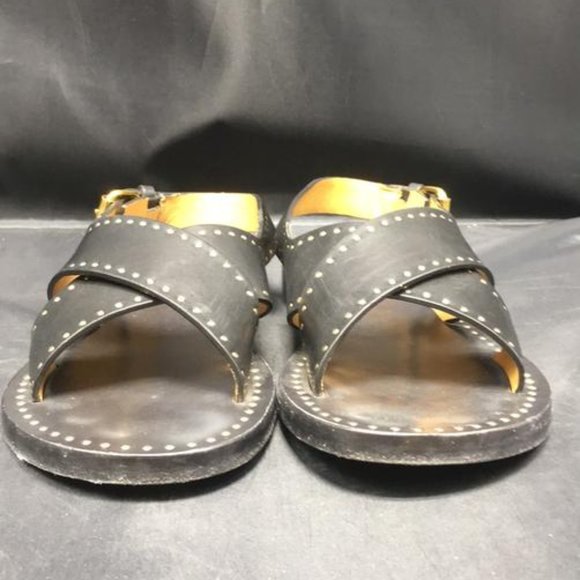 Isabel Marant Jane studded crossover-strap leather sandals - Picture 3 of 13